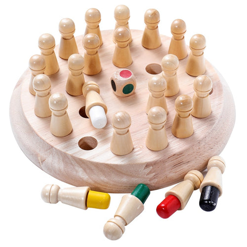 Kids Wooden Memory Match Stick Chess Game Fun Block Board Game Educational Color Cognitive Ability Toy For Children