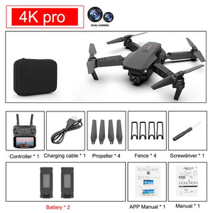 SHAREFUNBAY E88 pro drone 4k HD dual camera visual positioning 1080P WiFi  fpv drone  height preservation rc quadcopter