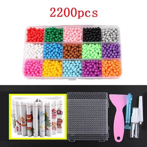 12000pcs 30 colors Refill Beads Puzzle Crystal DIY Water Spray Beads Set Ball Games 3D Handmade Magic Toys For Children