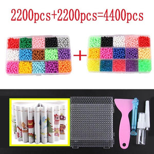 12000pcs 30 colors Refill Beads Puzzle Crystal DIY Water Spray Beads Set Ball Games 3D Handmade Magic Toys For Children