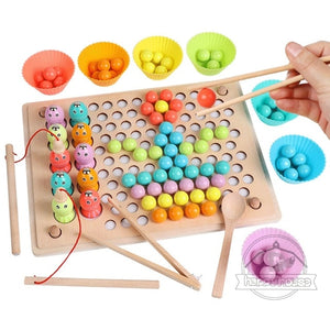 Montessori Educational Wooden Toys for Kids Montessori Toys Board Math Fishing  Montessori Toys Educational for 1 2 3 Years Old