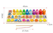 Load image into Gallery viewer, Montessori Educational Wooden Toys for Kids Montessori Toys Board Math Fishing  Montessori Toys Educational for 1 2 3 Years Old