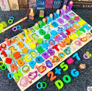 Montessori Educational Wooden Toys for Kids Montessori Toys Board Math Fishing  Montessori Toys Educational for 1 2 3 Years Old