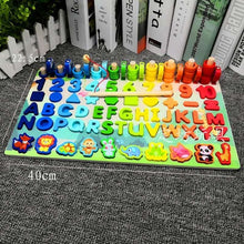 Load image into Gallery viewer, Montessori Educational Wooden Toys for Kids Montessori Toys Board Math Fishing  Montessori Toys Educational for 1 2 3 Years Old