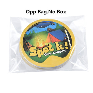 83mm Dobble kid yellow box Spot It game card Basic English Version on Road Holidays dobble Game