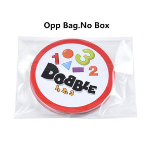 83mm Dobble kid yellow box Spot It game card Basic English Version on Road Holidays dobble Game