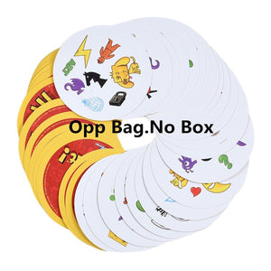 83mm Dobble kid yellow box Spot It game card Basic English Version on Road Holidays dobble Game