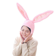 Load image into Gallery viewer, Cute Girls Hat Plush Rabbit Bunny Ears Hat Earflap Cap Head Warmer Photo Supplies Hat with earflaps bunny hat Headgear Hats