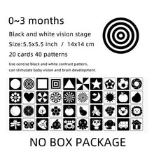 Load image into Gallery viewer, Montessori Baby Toys Black White Flash Cards High Contrast Visual Stimulation Learning Activity Flashcards Baby Gifts C0642H