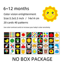 Load image into Gallery viewer, Montessori Baby Toys Black White Flash Cards High Contrast Visual Stimulation Learning Activity Flashcards Baby Gifts C0642H