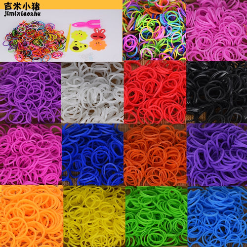 Diy toys rubber bands bracelet for kids or hair rubber loom bands refill rubber band make woven bracelet DIY Christmas 2019 Gift